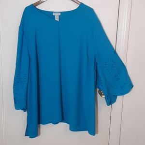 Catherines Teal Blouse size 4X